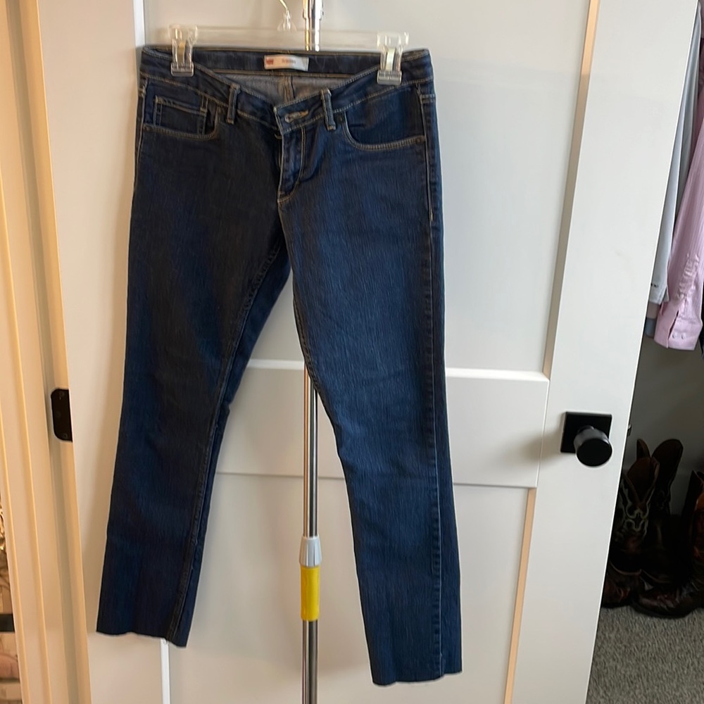 Levi's skinny jeans. Junior's size 16. Raw hem.